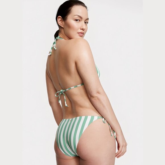 Victoria’s Secret Green Stripe Cheeky String Bikini Bottom | Size M NWT - Picture 3 of 6